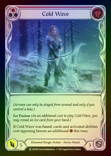 【RF】[Elemental Ranger] Cold Wave (red) [UL-ELE038-R] Rainbow Foil