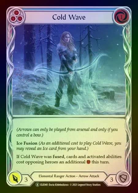 【RF】[Elemental Ranger] Cold Wave (blue) [UL-ELE040-R] Rainbow Foil