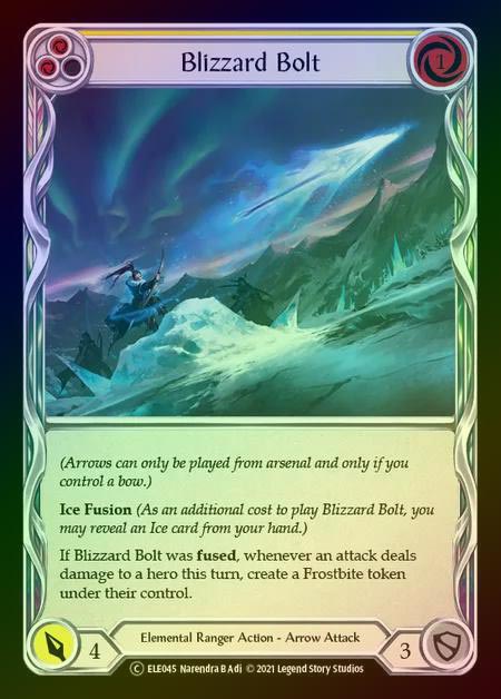 【RF】[Elemental Ranger] Blizzard Bolt (yellow) [UL-ELE045-C] Rainbow Foil