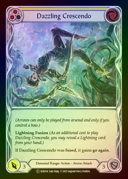 【RF】[Elemental Ranger] Dazzling Crescendo (yellow) [UL-ELE054-C] Rainbow Foil