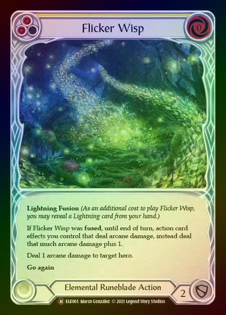 【RF】[Elemental Runeblade] Flicker Wisp [UL-ELE065-M] Rainbow Foil