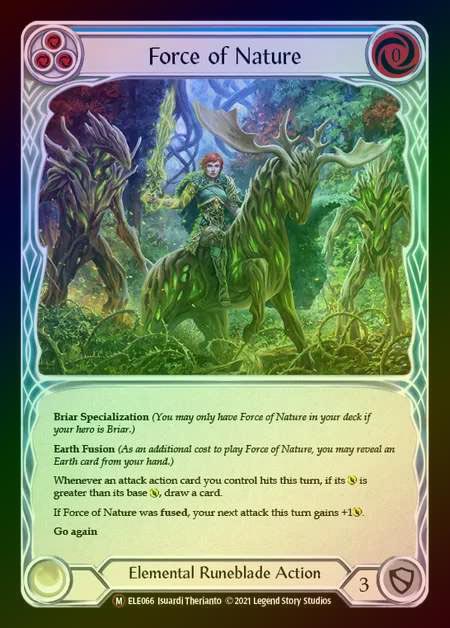 【RF】[Elemental Runeblade] Force of Nature [UL-ELE066-M] Rainbow Foil