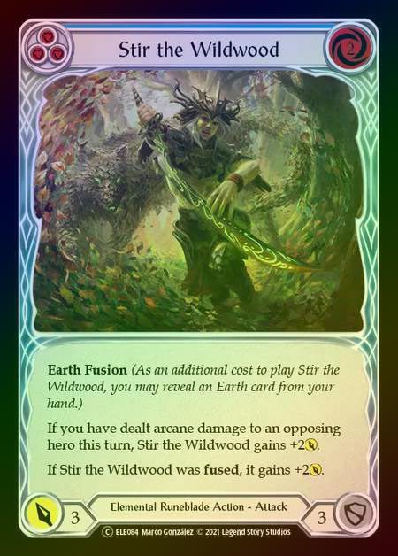 【RF】[Elemental Runeblade] Stir the Wildwood (blue) [UL-ELE084-C] Rainbow Foil