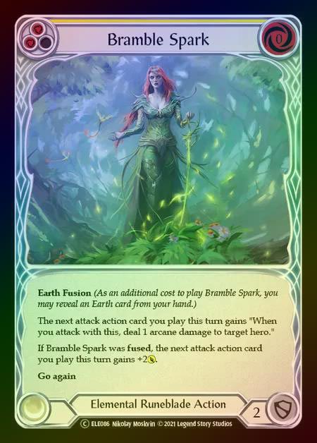 【RF】[Elemental Runeblade] Bramble Spark (yellow) [UL-ELE086-C] Rainbow Foil