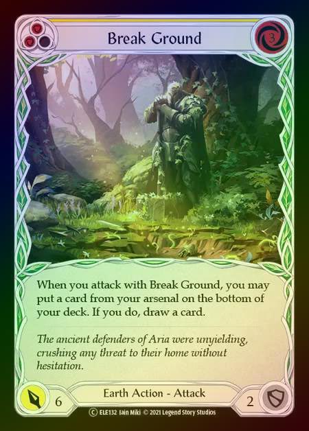【RF】[Earth] Break Ground (yellow) [UL-ELE132-C] Rainbow Foil