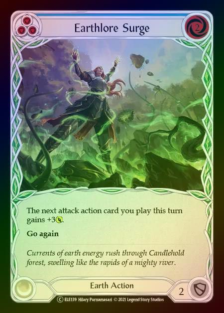 【RF】[Earth] Earthlore Surge (blue) [UL-ELE139-C] Rainbow Foil