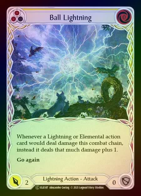 【RF】[Lightning] Ball Lightning (yellow) [UL-ELE187-C] Rainbow Foil