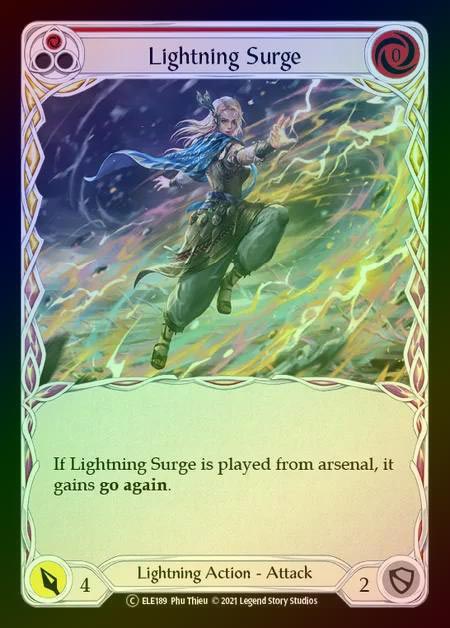 【RF】[Lightning] Lightning Surge (red) [UL-ELE189-C] Rainbow Foil