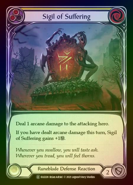 【RF】[Runeblade] Sigil of Suffering (yellow) [UL-ELE228-R] Rainbow Foil