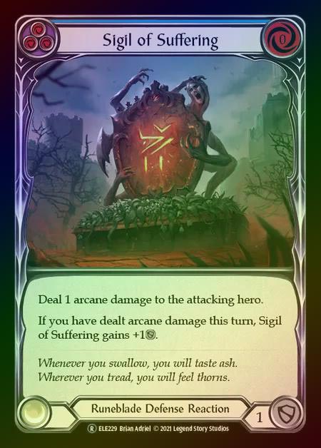 【RF】[Runeblade] Sigil of Suffering (blue) [UL-ELE229-R] Rainbow Foil