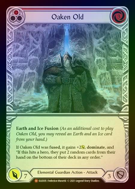 【RF】[Elemental Guardian] Oaken Old [1st-ELE005-M] Rainbow Foil