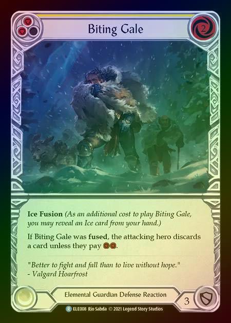 【RF】[Elemental Guardian] Biting Gale [1st-ELE008-R] (yellow) Rainbow Foil