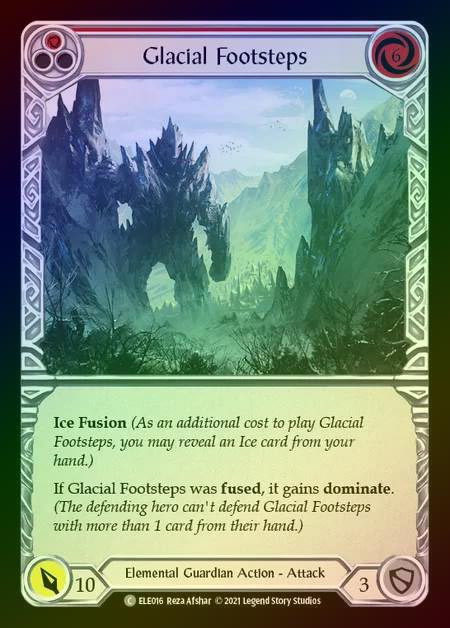 【RF】[Elemental Guardian] Glacial Footsteps [1st-ELE016-C] (red) Rainbow Foil
