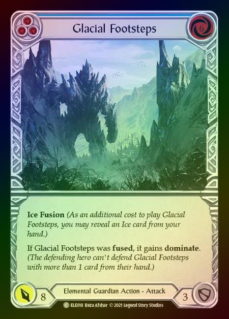 【RF】[Elemental Guardian] Glacial Footsteps [1st-ELE018-C] (blue) Rainbow Foil