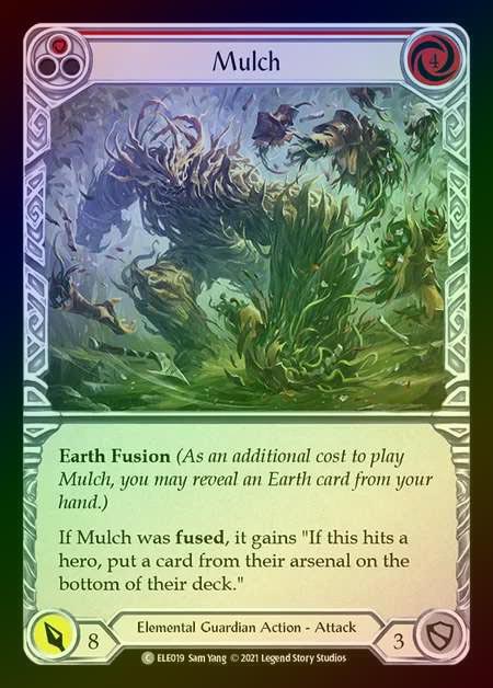 【RF】[Elemental Guardian] Mulch [1st-ELE019-C] (red) Rainbow Foil