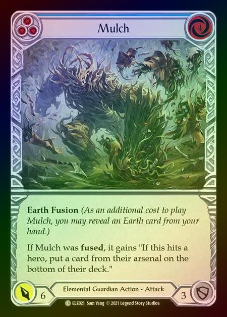 【RF】[Elemental Guardian] Mulch [1st-ELE021-C] (blue) Rainbow Foil