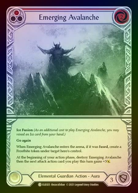 【RF】[Elemental Guardian] Emerging Avalanche [1st-ELE025-C] (red) Rainbow Foil