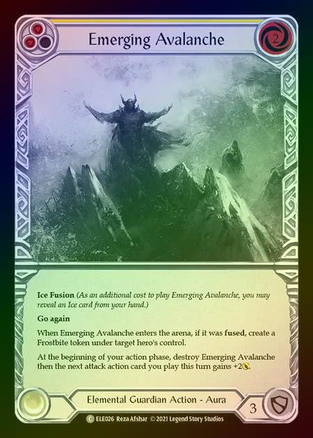 【RF】[Elemental Guardian] Emerging Avalanche [1st-ELE026-C] (yellow) Rainbow Foil