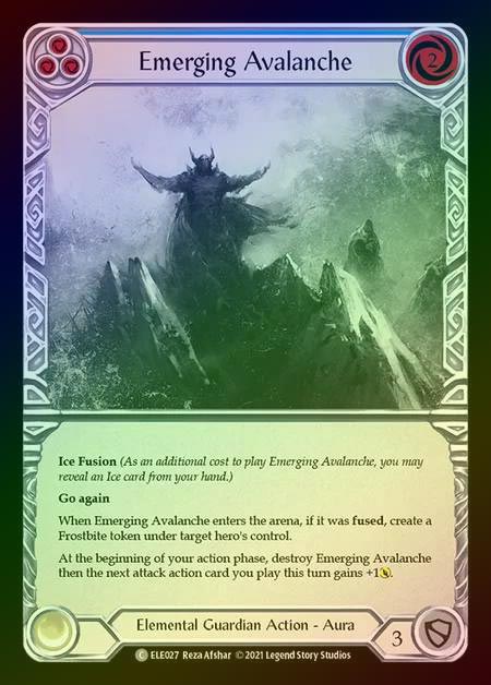 【RF】[Elemental Guardian] Emerging Avalanche [1st-ELE027-C] (blue) Rainbow Foil