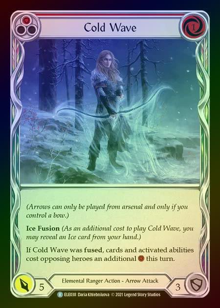 【RF】[Elemental Ranger] Cold Wave [1st-ELE038-R] (red) Rainbow Foil