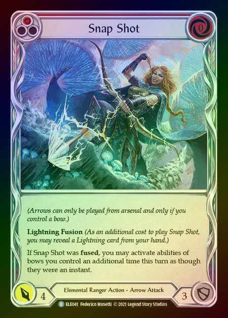 【RF】[Elemental Ranger] Snap Shot [1st-ELE041-R] (red) Rainbow Foil