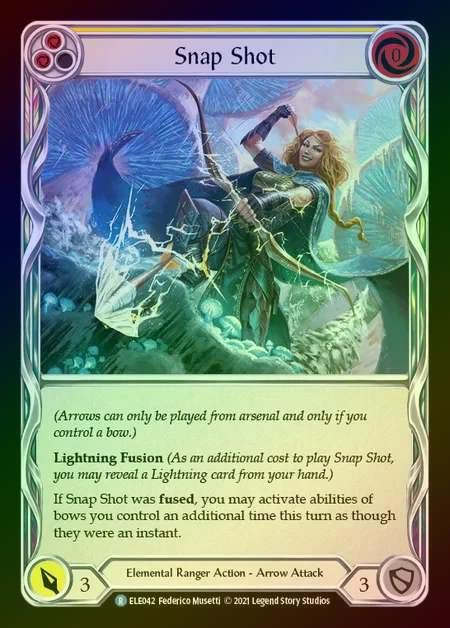 【RF】[Elemental Ranger] Snap Shot [1st-ELE042-R] (yellow) Rainbow Foil