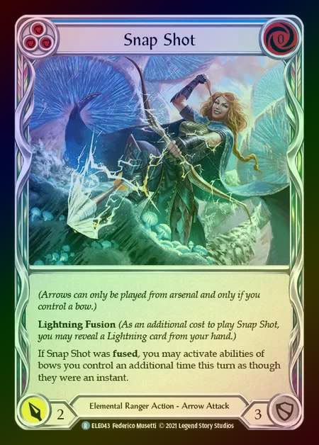 【RF】[Elemental Ranger] Snap Shot [1st-ELE043-R] (blue) Rainbow Foil