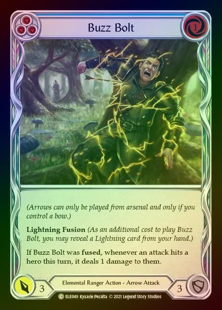 【RF】[Elemental Ranger] Buzz Bolt [1st-ELE049-C] (blue) Rainbow Foil