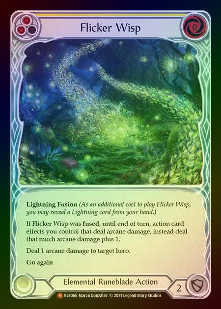 【RF】[Elemental Runeblade] Flicker Wisp [1st-ELE065-M] Rainbow Foil