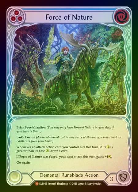 【RF】[Elemental Runeblade] Force of Nature [1st-ELE066-M] Rainbow Foil