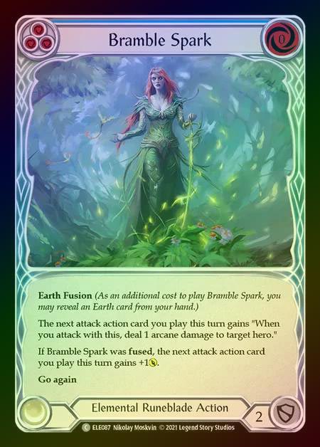【RF】[Elemental Runeblade] Bramble Spark [1st-ELE087-C] (blue) Rainbow Foil