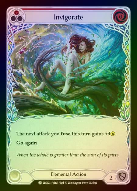 【RF】[Elemental] Invigorate [1st-ELE103-C] (red) Rainbow Foil