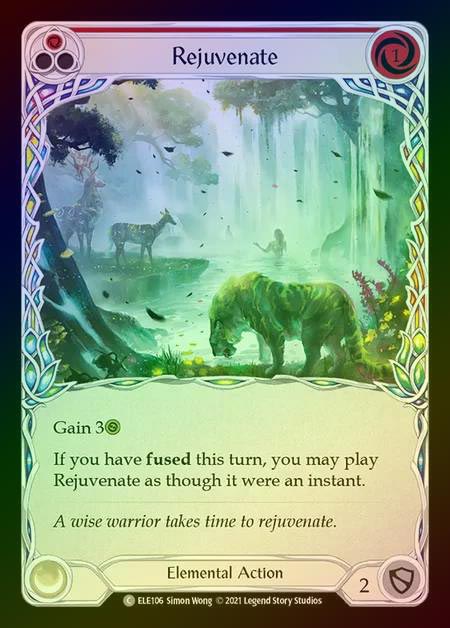 【RF】[Elemental] Rejuvenate [1st-ELE106-C] (red) Rainbow Foil