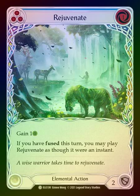 【RF】[Elemental] Rejuvenate [1st-ELE108-C] (blue) Rainbow Foil
