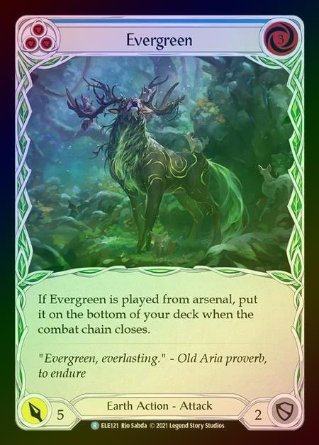 【RF】[Earth] Evergreen [1st-ELE121-R] (blue) Rainbow Foil