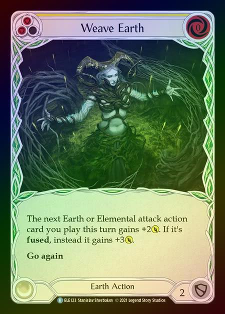 【RF】[Earth] Weave Earth [1st-ELE123-R] (yellow) Rainbow Foil