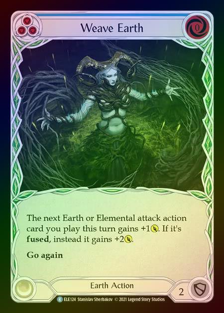 【RF】[Earth] Weave Earth [1st-ELE124-R] (blue) Rainbow Foil