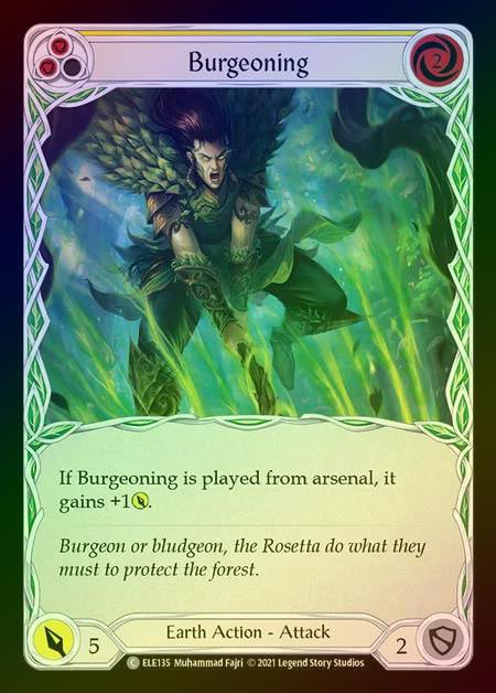【RF】[Earth] Burgeoning [1st-ELE135-C] (yellow) Rainbow Foil