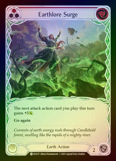 【RF】[Earth] Earthlore Surge [1st-ELE137-C] (red) Rainbow Foil