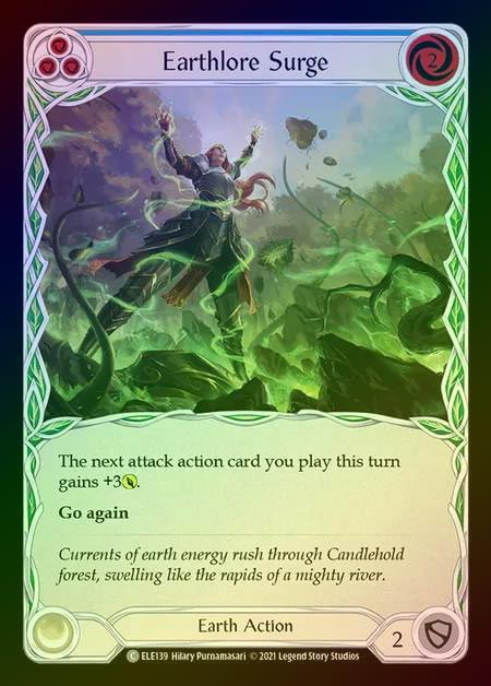 【RF】[Earth] Earthlore Surge [1st-ELE139-C] (blue) Rainbow Foil