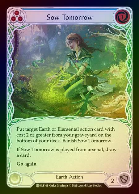 【RF】[Earth] Sow Tomorrow [1st-ELE142-C] (blue) Rainbow Foil