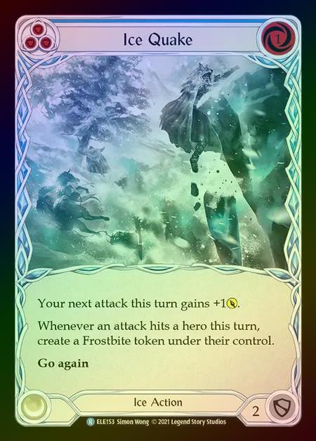 【RF】[Ice] Ice Quake [1st-ELE153-R] (blue) Rainbow Foil