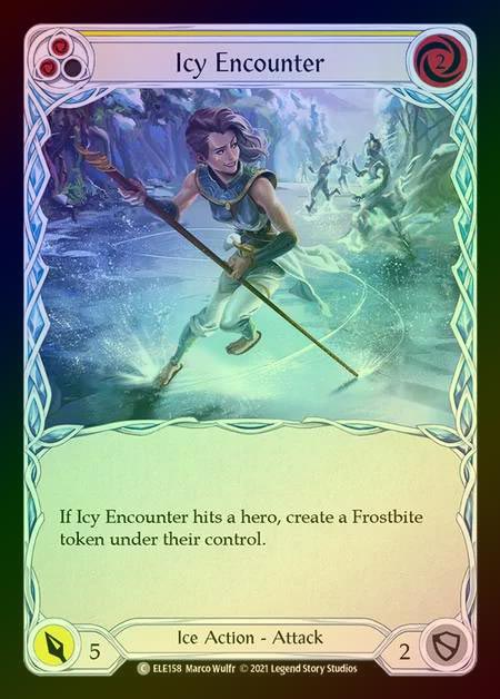 【RF】[Ice] Icy Encounter [1st-ELE158-C] (yellow) Rainbow Foil