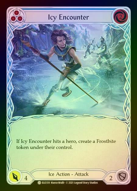 【RF】[Ice] Icy Encounter [1st-ELE159-C] (blue) Rainbow Foil