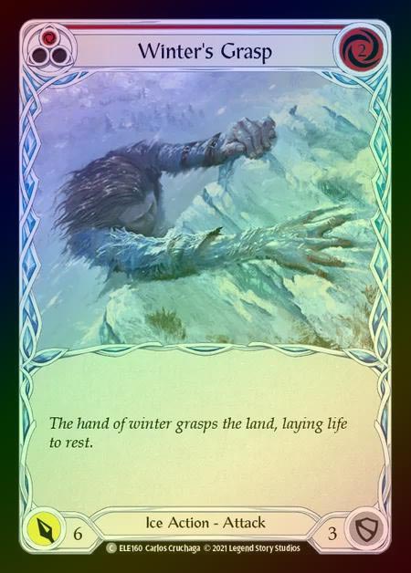 【RF】[Ice] Winter's Grasp [1st-ELE160-C] (red) Rainbow Foil