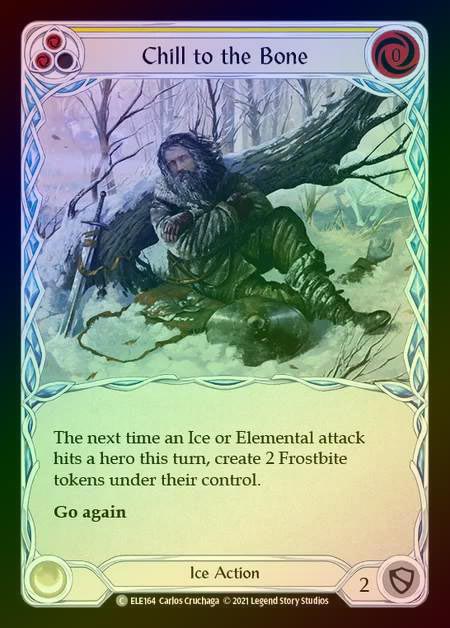 【RF】[Ice] Chill to the Bone [1st-ELE164-C] (yellow) Rainbow Foil