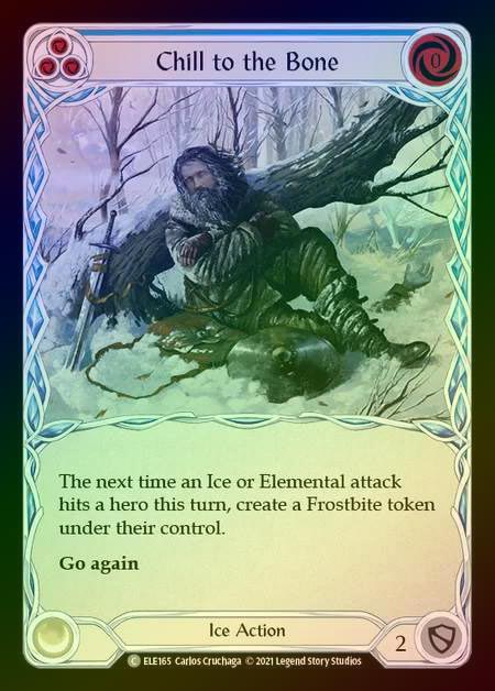 【RF】[Ice] Chill to the Bone [1st-ELE165-C] (blue) Rainbow Foil