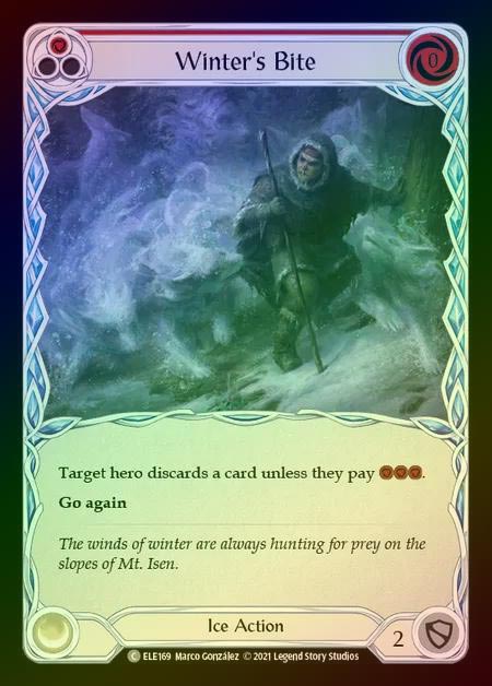 【RF】[Ice] Winter's Bite [1st-ELE169-C] (red) Rainbow Foil