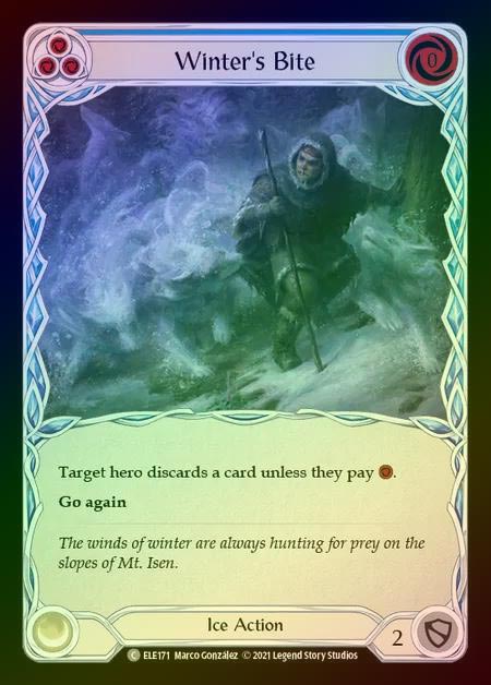 【RF】[Ice] Winter's Bite [1st-ELE171-C] (blue) Rainbow Foil