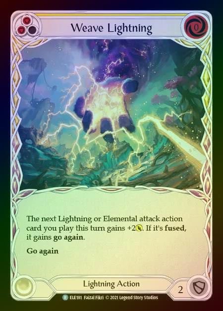 【RF】[Lightning] Weave Lightning [1st-ELE181-R] (yellow) Rainbow Foil